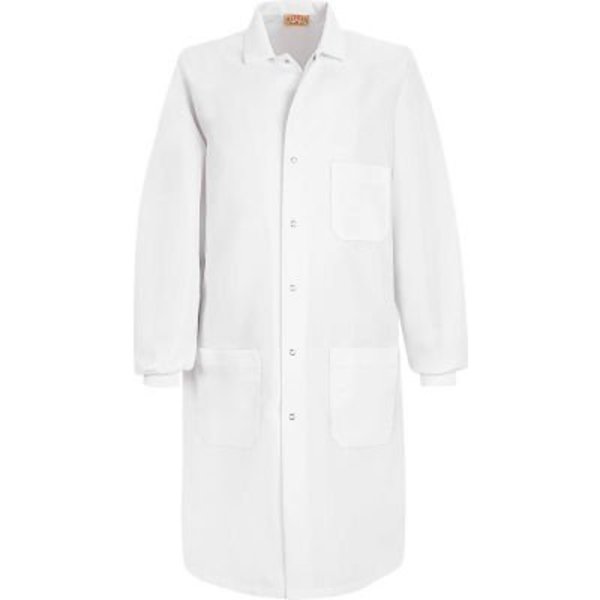 Vf Imagewear Red Kap® Unisex Specialized Cuffed Lab Coat W/Outside Pocket, White, Poly/Combed Cotton, 5XL KP70WHRG5XL